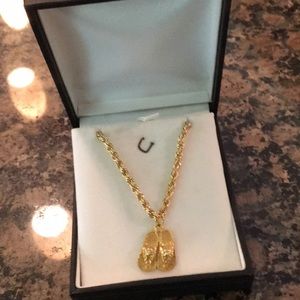 14k gold flip flop necklace